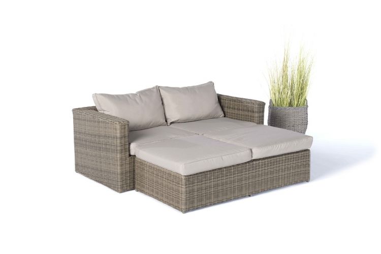 Kleine Rattan Lounge Panda Liege klappbar - Ansicht 7