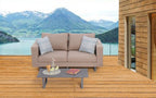 Gartensofa wetterfest Stofflounge Andorra sandbraun - Ansicht 3