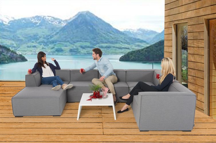 Bormeo Gartenlounge grau - Ansicht 2