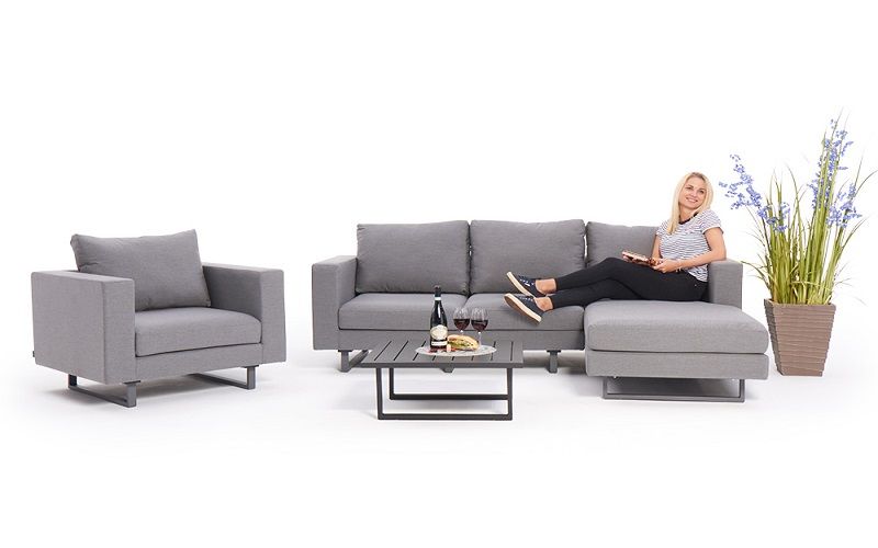 Allwetter Sofa Thomson Deluxe grau