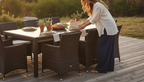 Edles Rattan Gartentisch Set Nairobi - Ansicht 3