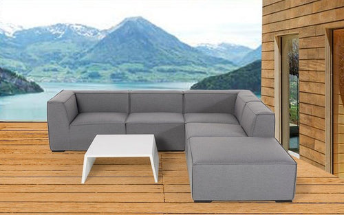 Aussen Gartenlounge Agnes, Allwetterfest grau - Ansicht 2
