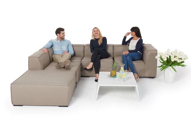 Outdoor Lounge Möbel Agnes sandbraun