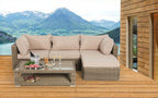 Rattan Gartenlounge Alicia aus rundem Rattan - Ansicht 6