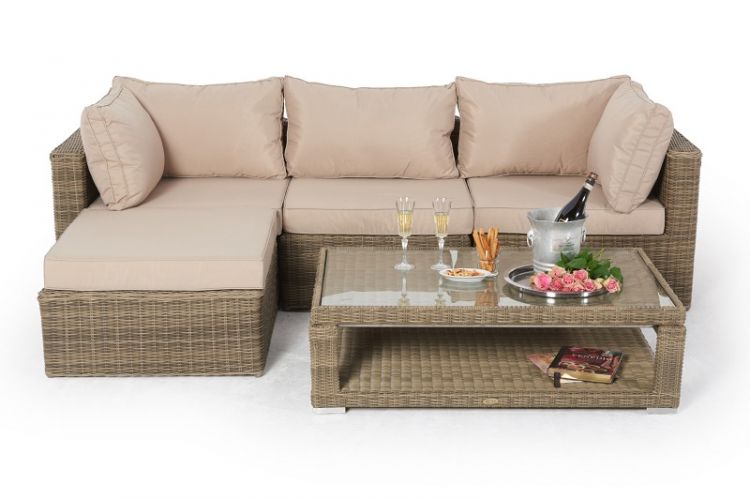 Rattan Gartenlounge Alicia aus rundem Rattan - Ansicht 5