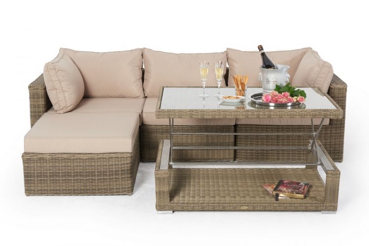 Rattan Gartenlounge Alicia aus rundem Rattan - Ansicht 3
