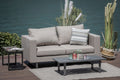 Gartensofa wetterfest Stofflounge Andorra sandbraun - Ansicht 2