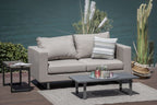 Gartensofa wetterfest Stofflounge Andorra sandbraun - Ansicht 2