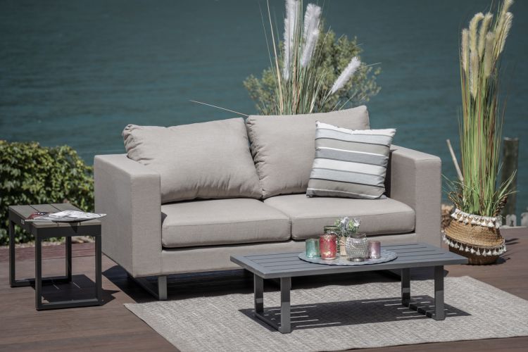 Gartensofa wetterfest Stofflounge Andorra sandbraun - Ansicht 2