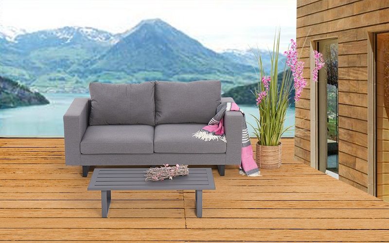 Gartensofa Outdoor Andorra grau - Ansicht 4