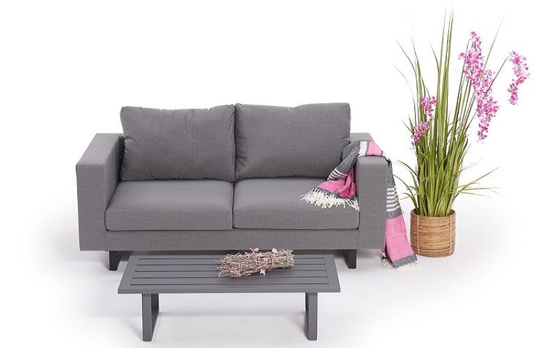 Gartensofa Outdoor Andorra grau