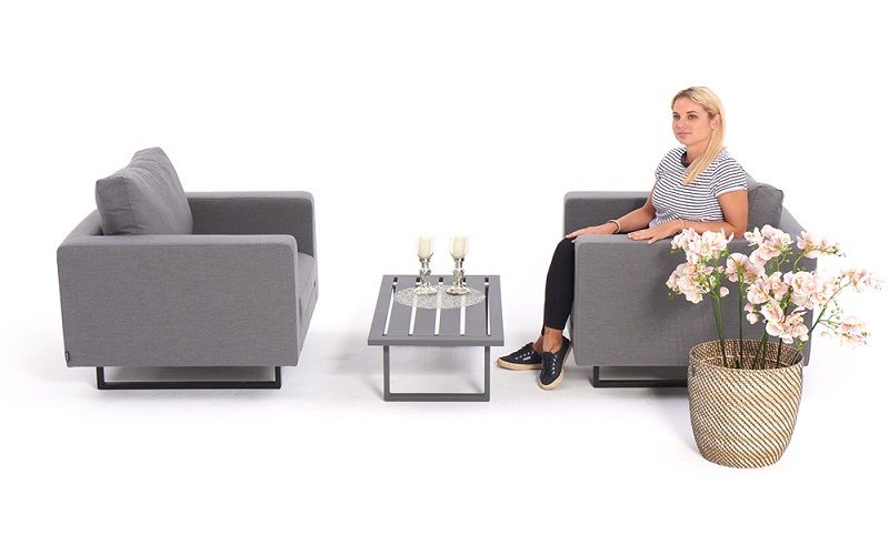 Lounge Set Bora Outdoor Sessel grau - Ansicht 4