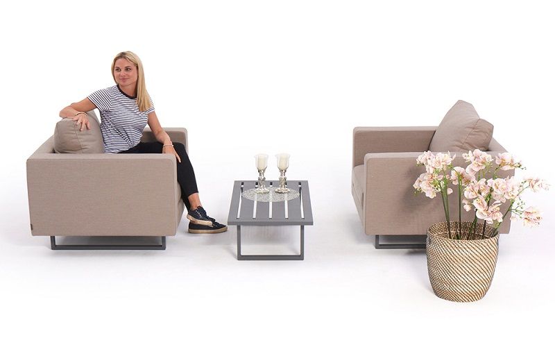 Outdoor Lounge Set Bora allwetterfest sandbraun - Ansicht 5