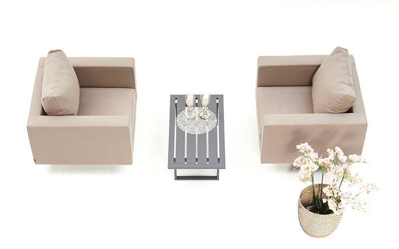 Outdoor Lounge Set Bora allwetterfest sandbraun