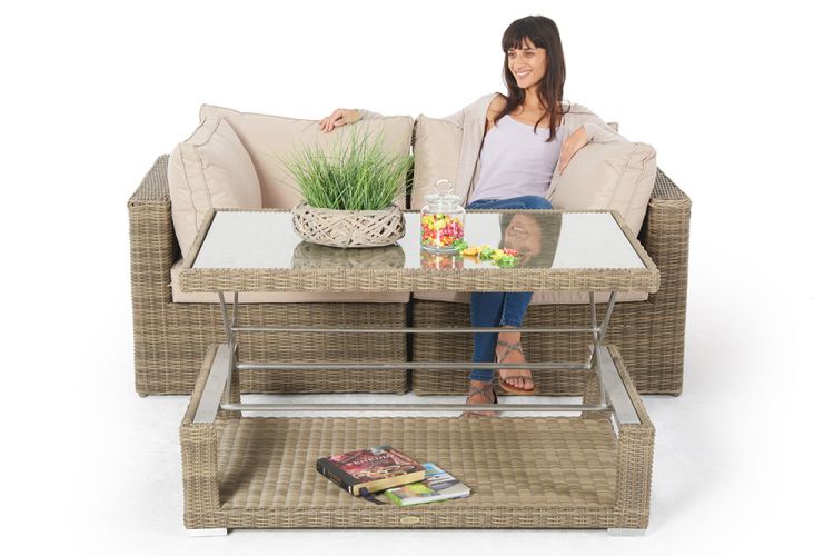 Rattan Lounge rundes Geflecht Brandy - Ansicht 9