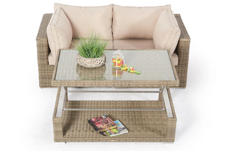 Rattan Lounge rundes Geflecht Brandy - Ansicht 8