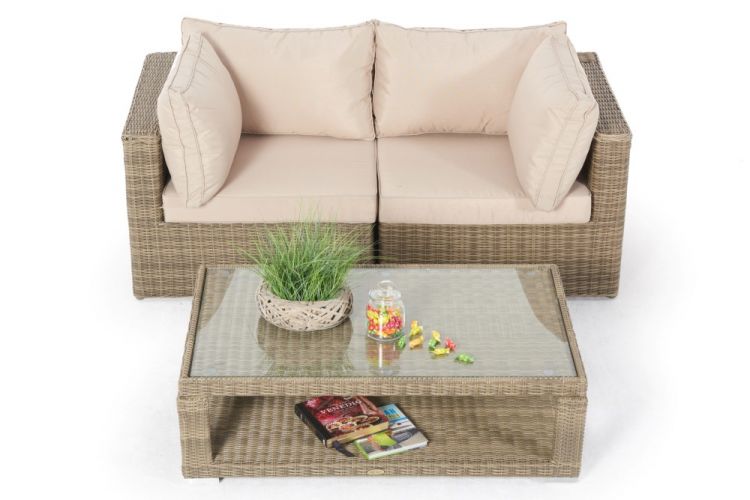 Rattan Lounge rundes Geflecht Brandy - Ansicht 6
