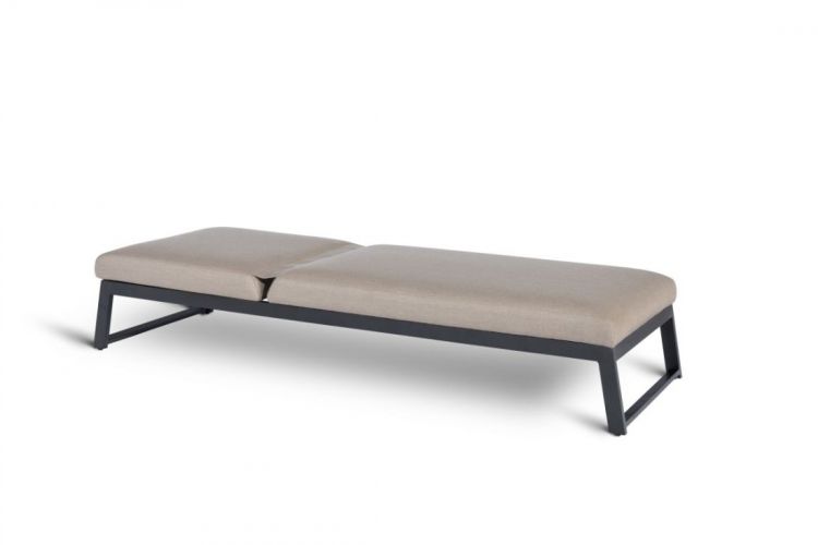 Liegestuhl Sunbrella Fabric Brooks sandbraun - Ansicht 3