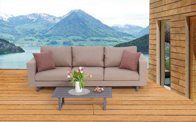 Wasserfeste Gartenmöbel Capri sandbraun - Ansicht 2