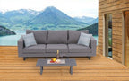 Gartenlounge 3er Capri Sofa grau - Ansicht 9