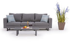 Gartenlounge 3er Capri Sofa grau - Ansicht 10
