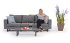 Gartenlounge 3er Capri Sofa grau - Ansicht 8