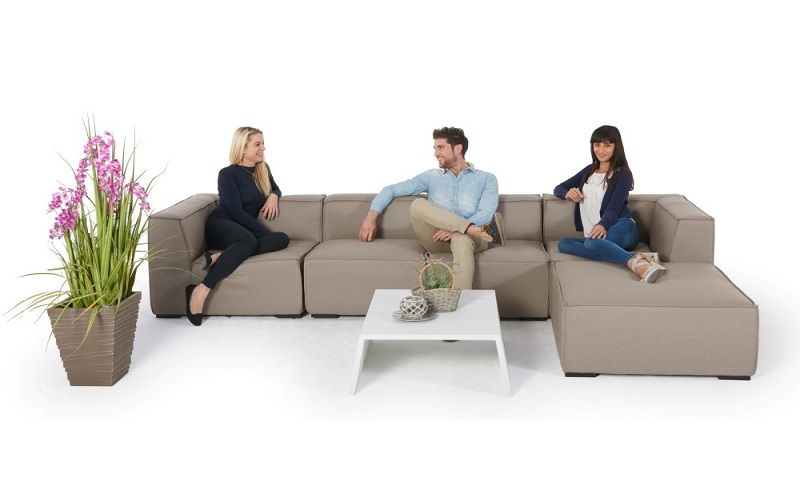 Outdoor Sofa Eline wetterfest sandbraun