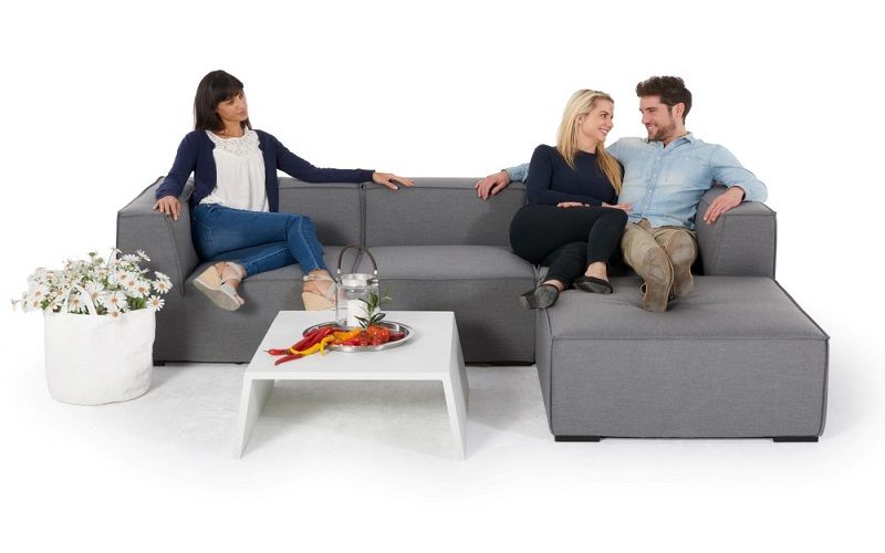 Garten Sofa Emma grau