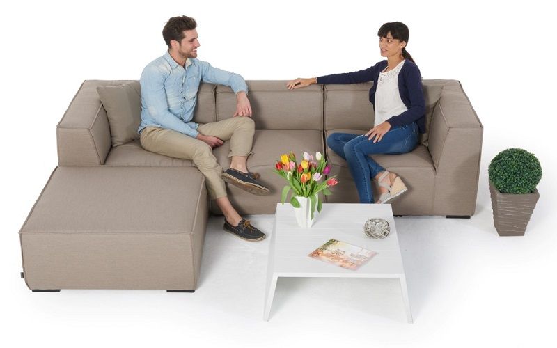 Outdoormöbel Lounge Emma wetterfest sandbraun