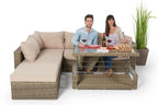 Rattan Lounge Stella Set mit klappbarem Tisch - Ansicht 6