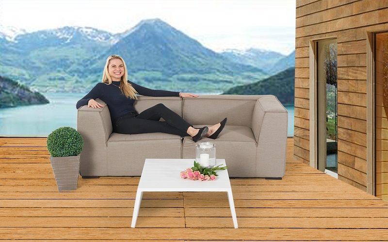 Wetterfeste Outdoor Lounge Hanna sandbraun - Ansicht 6