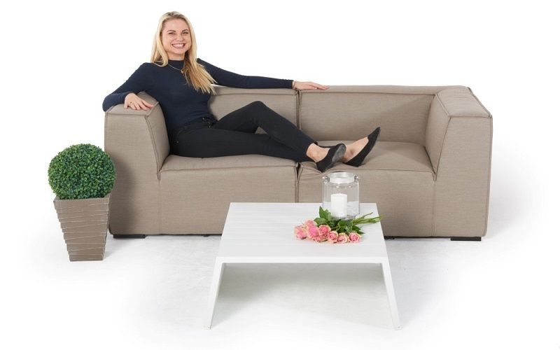 Wetterfeste Outdoor Lounge Hanna sandbraun