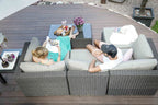 Rattan 3er Sofa Laguna braun - Ansicht 3