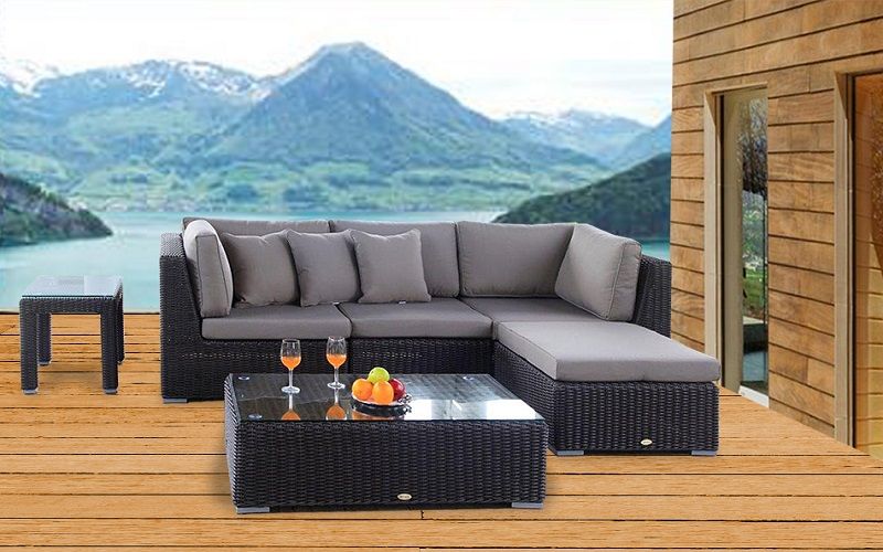 Rattan 3er Sofa Laguna braun - Ansicht 2