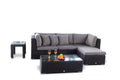 Rattan 3er Sofa Laguna braun