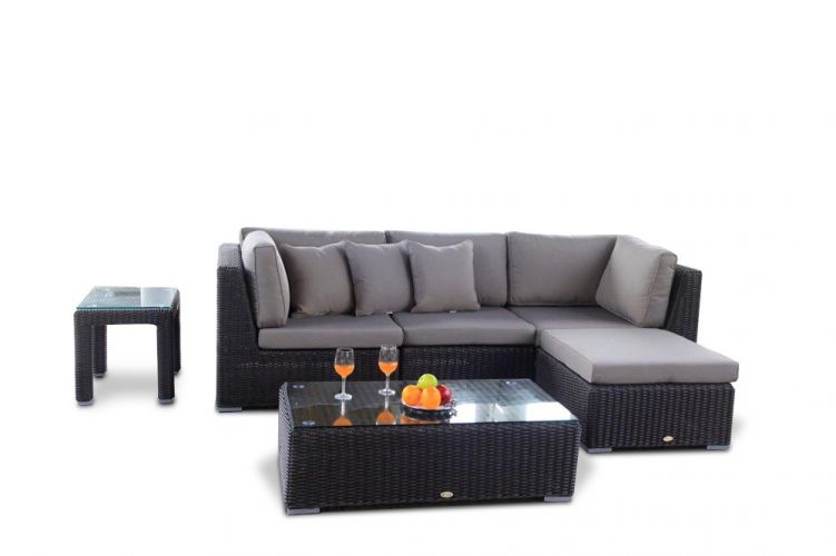 Rattan 3er Sofa Laguna braun