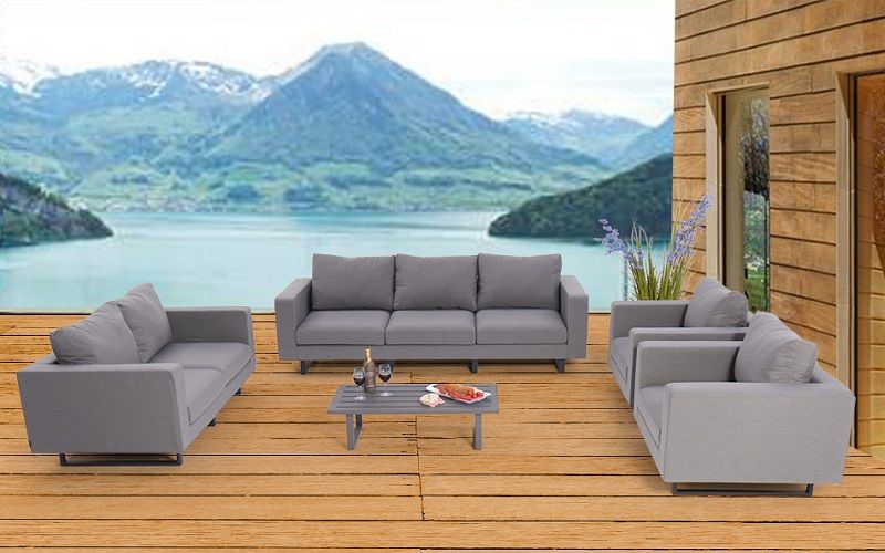 Wetterfeste Lounge Kissen Mandala grau - Ansicht 6