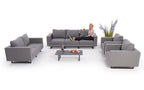 Wetterfeste Lounge Kissen Mandala grau