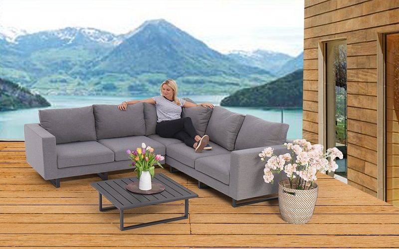 Sofa für draussen Melody grau - Ansicht 8