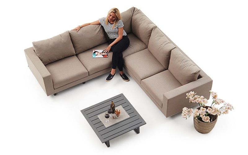 Allwetter Sofas für draussen Melody sandbraun