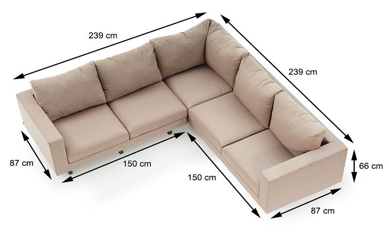 Allwetter Sofas für draussen Melody sandbraun - Ansicht 4