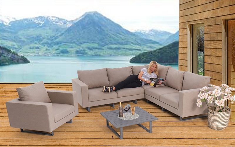 Textil Lounge Sunbrella fabric Melody Deluxe sandbraun - Ansicht 2