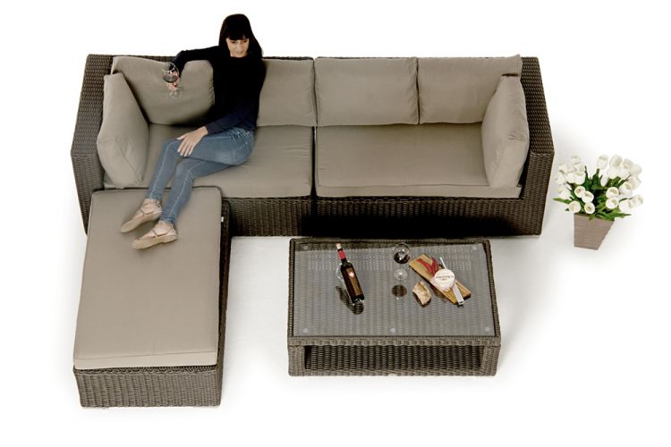 Gartensofa Napoli Tisch klappbar - Ansicht 11
