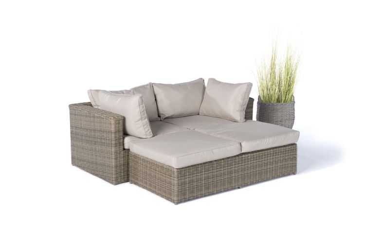 Kleine Rattan Lounge Panda Liege klappbar - Ansicht 6