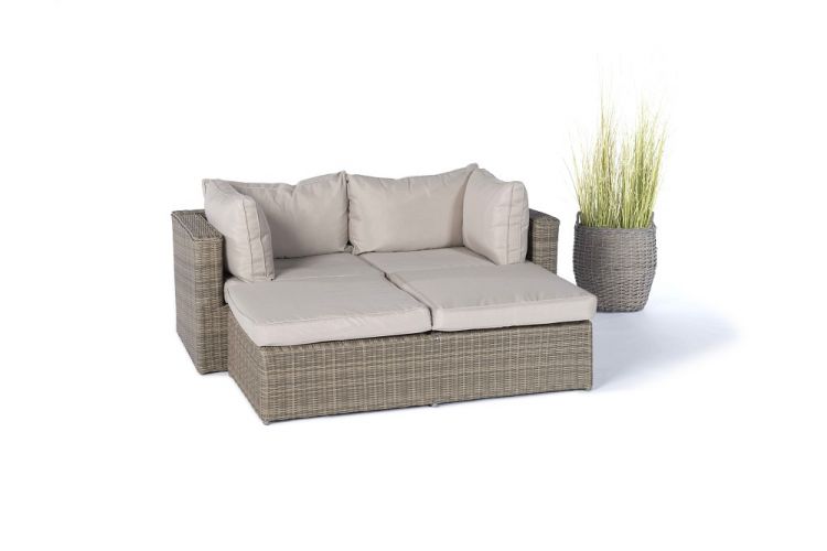 Kleine Rattan Lounge Panda Liege klappbar - Ansicht 5