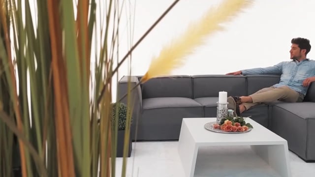 Adriane Outdoor Stoff Lounge grau