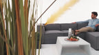Adriane Outdoor Stoff Lounge grau