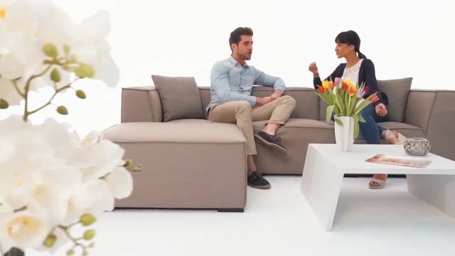 Garten Sofa Emma grau
