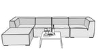 Sunbrella Fabric Gartenmöbel Memphis grau rechts