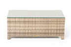 Flaches Rattan Geflecht Luxury 3er Sofa - Ansicht 4